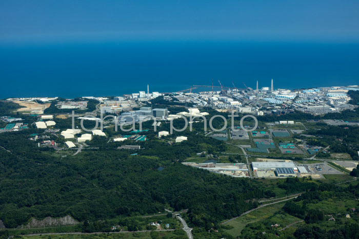 双葉町減容化施設地区より福島第一原子力発電所(2023728)