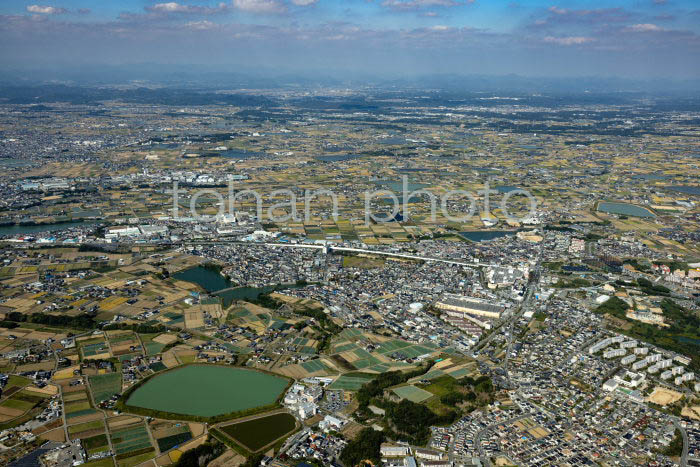 溜池と畑の町(竜が岡,岩岡町地区周辺)(20231018)