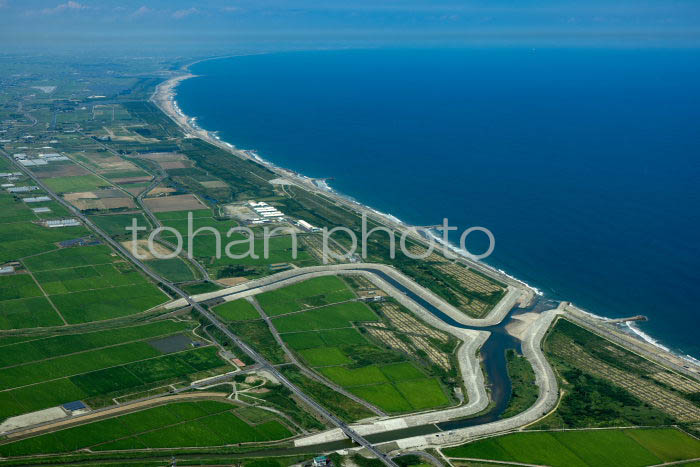 後藤淵より岩沼,名取市方面の海岸線と仙台平野,仙南平野(2023728)