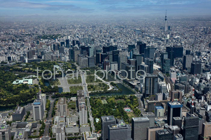 霞ヶ関,日比谷周辺より東京駅,丸の内,大手町方面のビル群(202354)