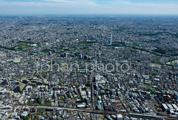 環八通り(上高井戸周辺より高井戸,荻窪駅方面)の街並み(2023617)