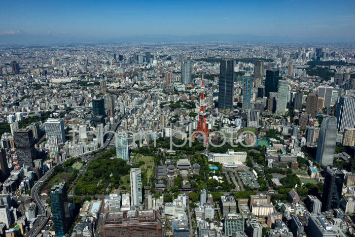 芝公園,増上寺周辺より東京の街並み(2023617)