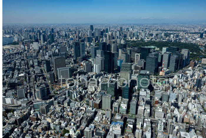 日本橋より東京駅と東京の街並み(2023617)