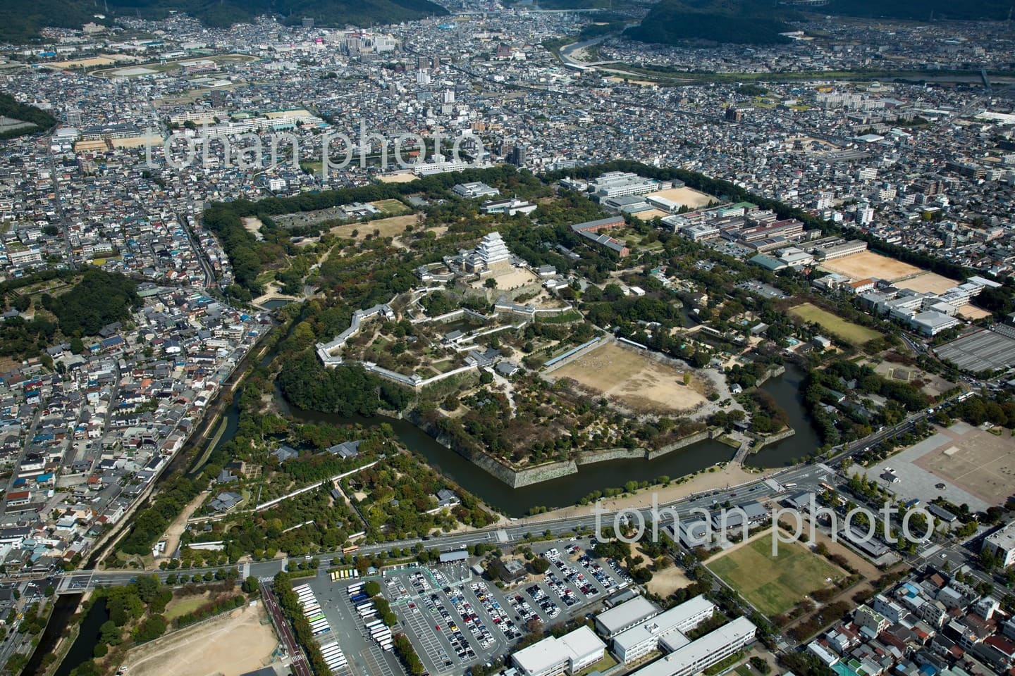 姫路城(白鷺城)全景,世界遺産,日本百名城-兵庫