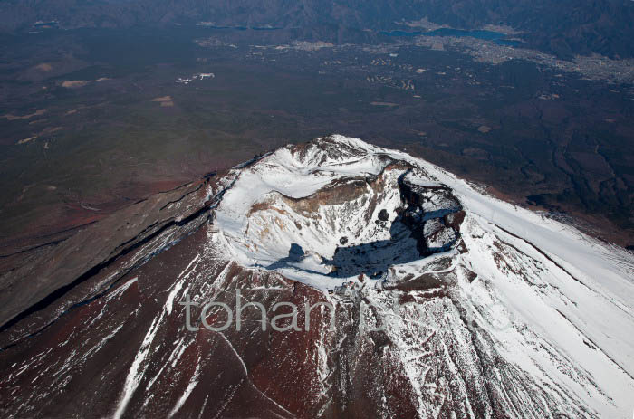 富士山頂付近(静岡県東駿群小山町)2012,01