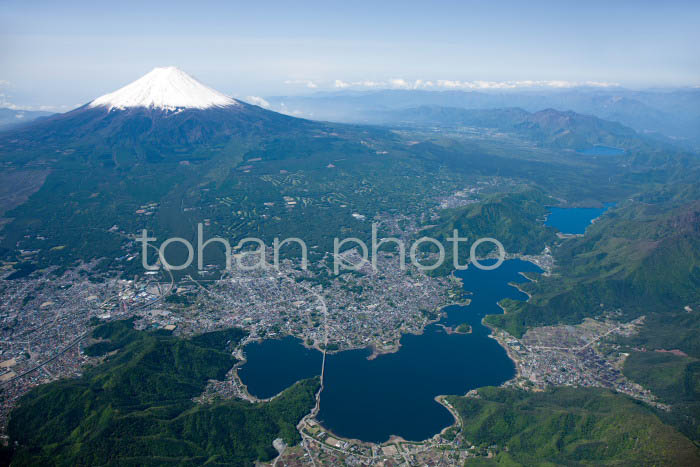 川口湖,西湖より富士山(山梨県南都留富士河口湖町)201305