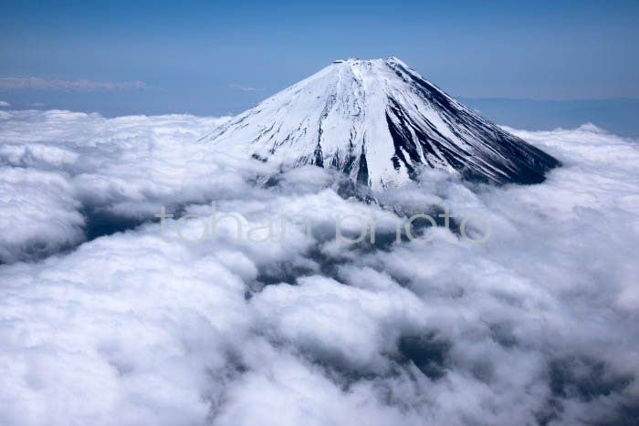 富士山と雲海(静岡県富士宮市)201804