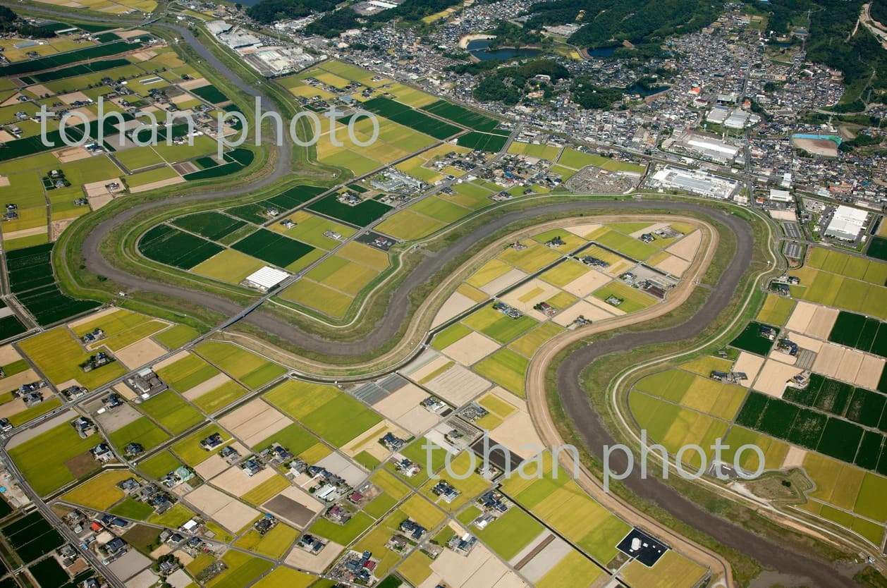 六角川の流れの模様(大町駅周辺)-佐賀