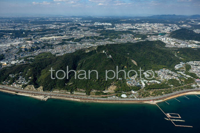 須磨海岸より鉢伏山(2023,10)