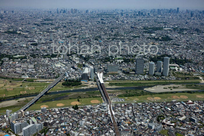 二子玉川駅周辺より都心(2023,05)