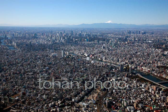 東京スカイツリー予定地より東京の街並み(2008,12)