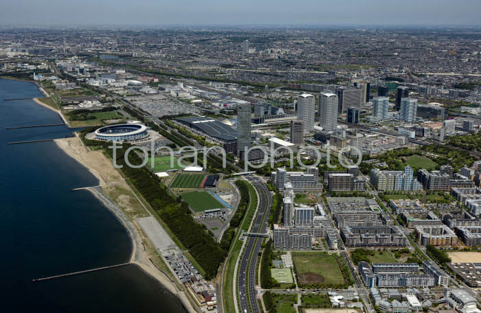 東京湾,幕張の浜より幕張新都心地区全景(202453)
