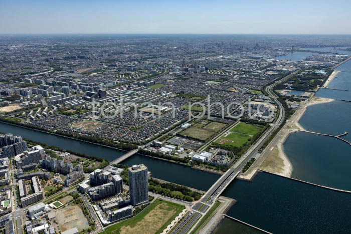 検見川浜,磯辺周辺の住宅地より千葉市街地方面(202453)