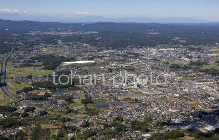 笠間の街並みより友部駅(20241013)