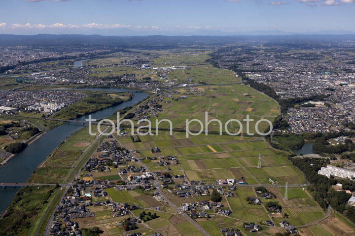 那珂川と河岸段丘(勝倉地区周辺より上流方面)(20241013)