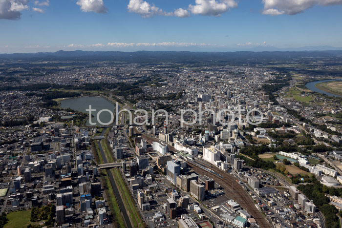 水戸駅と水戸の街並み(20241013)