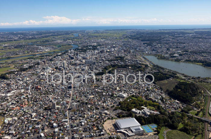 水戸の街並み(大工町周辺より水戸駅方面)(20241013)