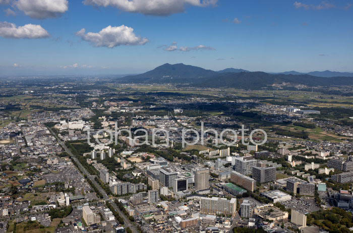 つくば駅と筑波研究学園都市周辺より筑波山(20241013)
