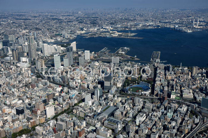 横浜長者町,扇町周辺より関内,横浜港方面(20241103)