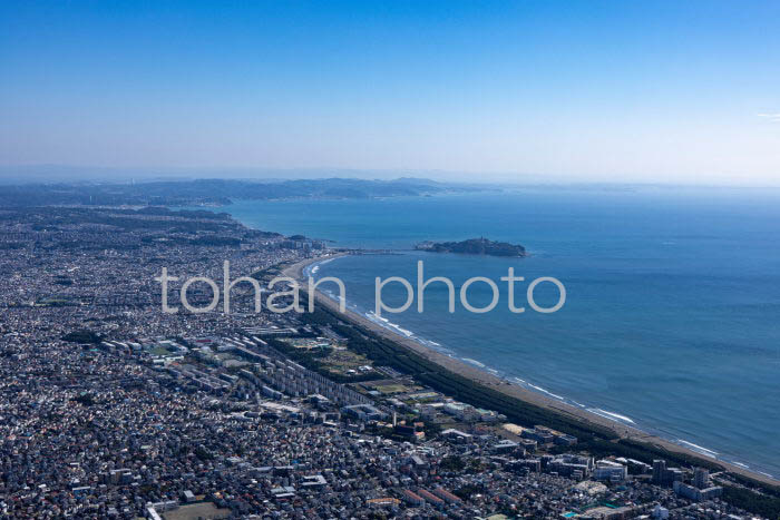 辻堂海岸(汐見台)周辺より湘南海岸と江の島(20241103)