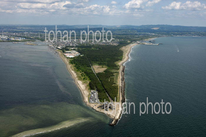 富津公園より富津岬と東京湾