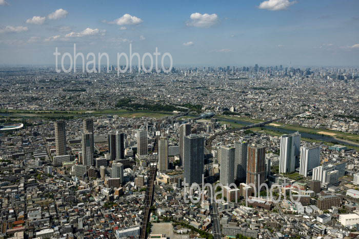 武蔵小杉駅周辺より東京方面