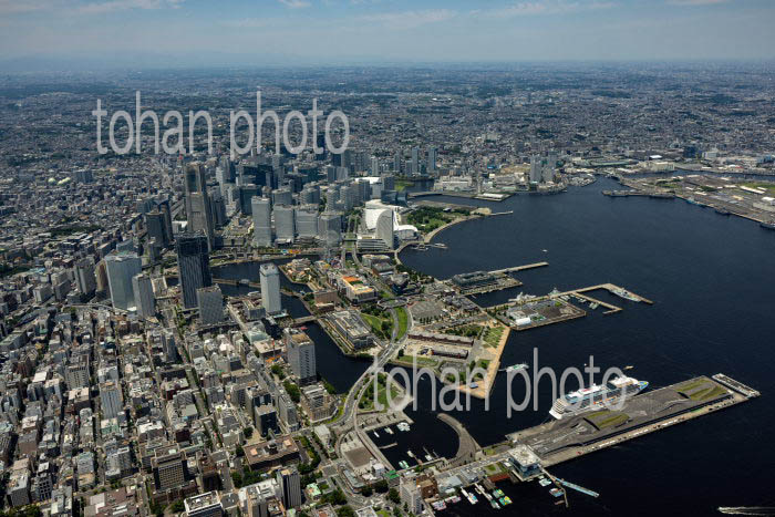 横浜市街地と横浜港,みなとみらい地区周辺