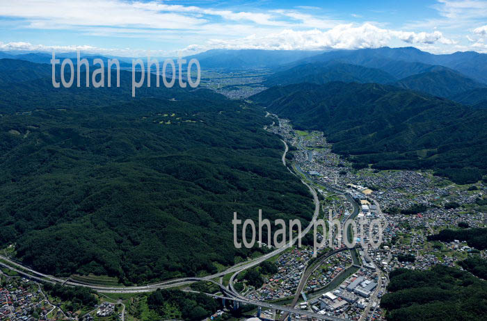 岡谷JCTより諏訪盆地方面