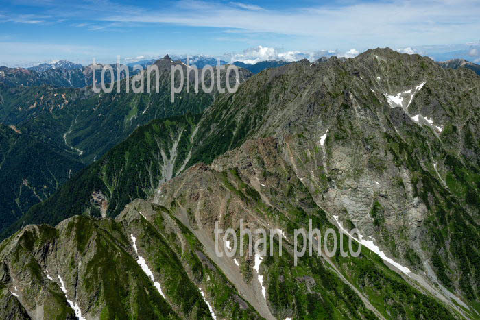 北アルプス(北穂高岳より槍ヶ岳周辺の山並み)日本百名山