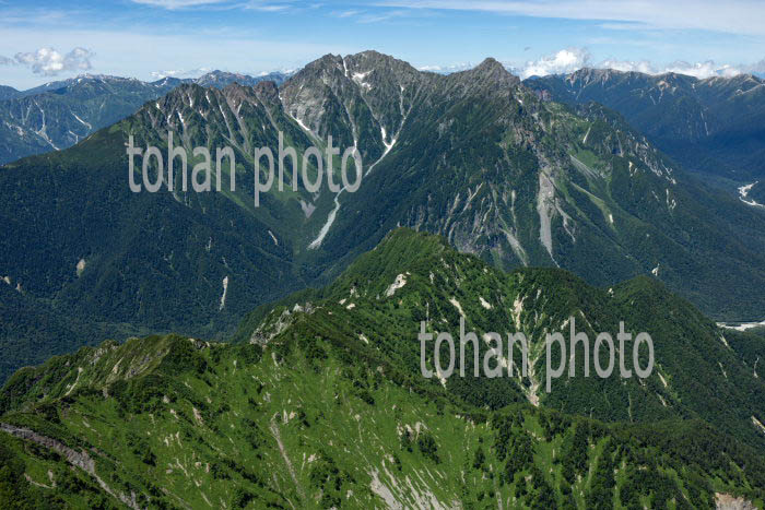 北アルプス(穂高岳,明神岳より槍ヶ岳周辺の山並み)日本百名山