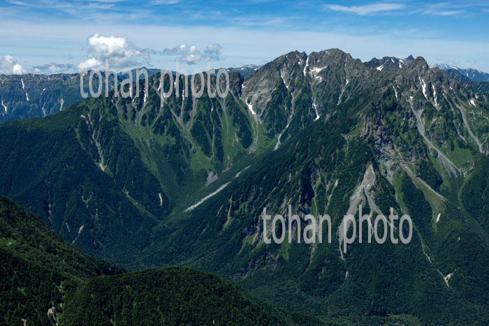 北アルプス(明神岳,穂高岳より槍ヶ岳周辺の山並み)日本百名山