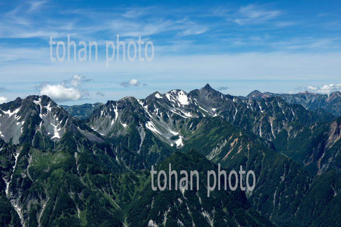 北アルプス(穂高岳,涸沢カール,北穂高岳より槍ヶ岳周辺の山並み)日本百名山