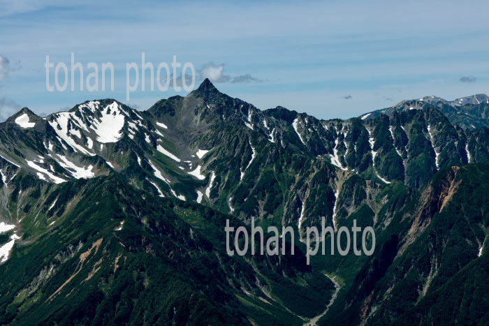 北アルプス(槍ヶ岳周辺の山並み)日本百名山