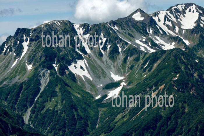 北アルプス(南岳,カールより中岳周辺の山並み)日本百名山