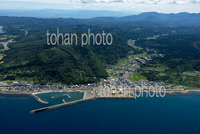 名立川河口と名立港周辺