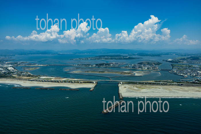遠州灘より浜名湖全景