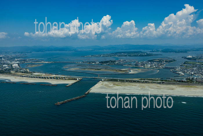 遠州灘より浜名湖全景