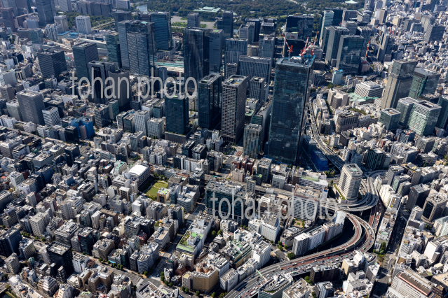 日本橋,江戸橋JCT周辺より八重洲,東京駅方面の街並み