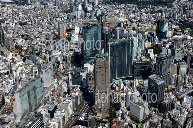 渋谷駅と周辺の街並み