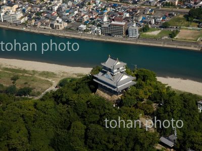 岐阜城(金華山)と長良川-岐阜