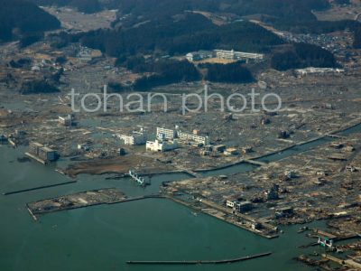 東日本大震災(陸前高田市,高田町周辺(岩手県陸前高田市)2011,03,11