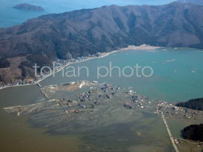 東日本大震災北上川河口,長面付近(宮城県石巻市)