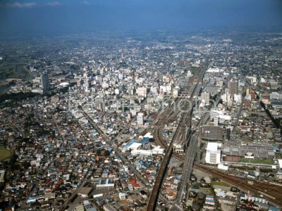 高崎駅と街並み(1998)