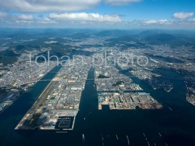 広島湾より広島市街地(三角州)(2013,09)