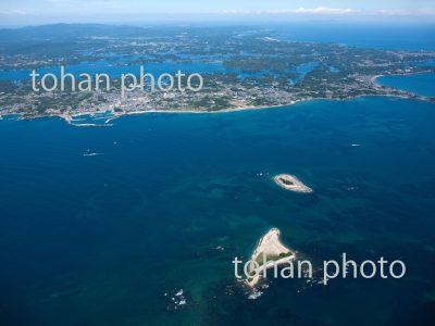 小島と大島より志摩町と英虞湾-三重