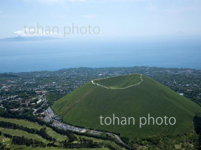 大室山より相模湾と伊豆大島-静岡