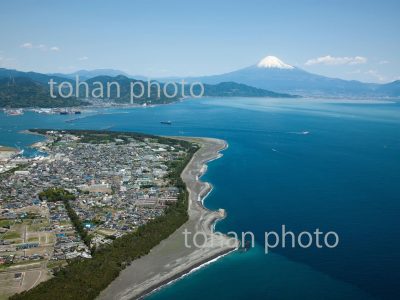 v三保の松原より駿河湾と富士山-静岡