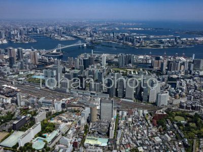 品川駅周辺より東京港(2023,05)