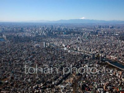 東京スカイツリー予定地より東京の街並み(2008,12)